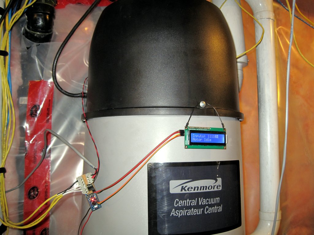 A Kenmore Built-in Vacuum Cleaner modified to add intelligence through Venturii integration