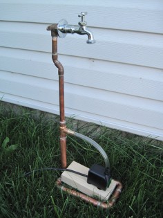 Five Gallon Water Fountain Pipes and Pump Assembled