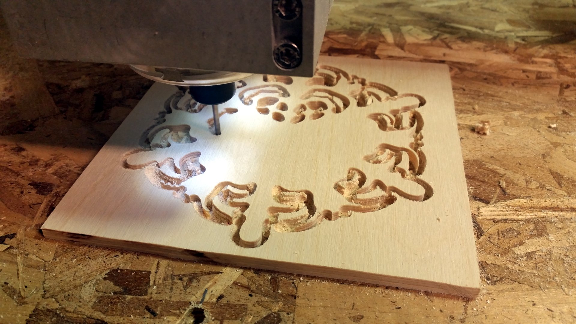 Shapeoko 3 Carving Wooden Snowflakes Out Of Quarter Inch Baltic Plywood