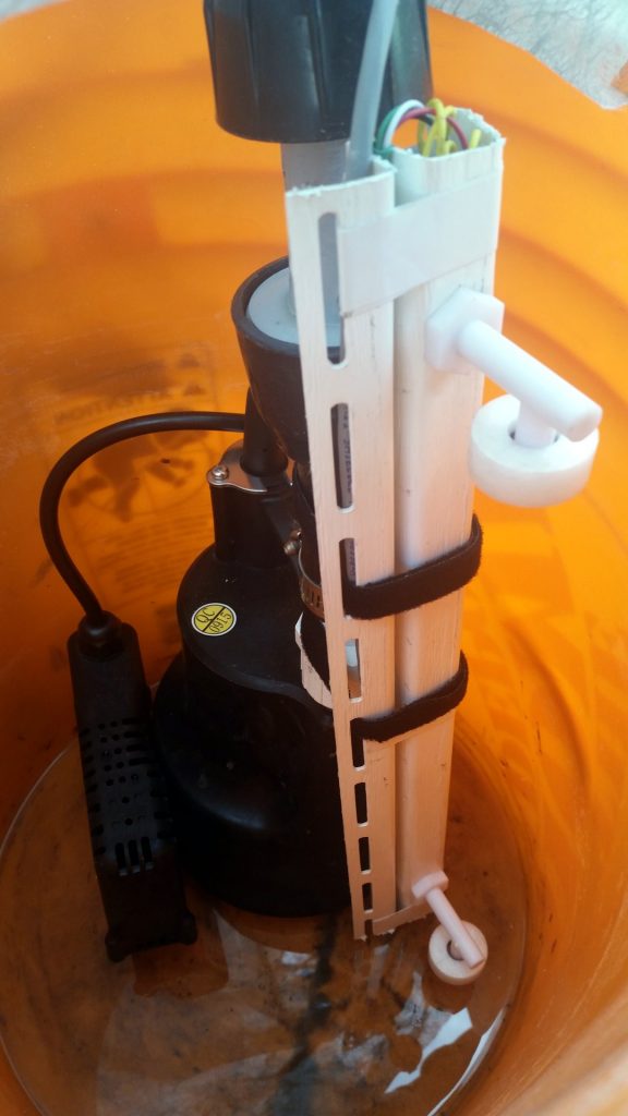 Float Sensors Attached To Sump Utility Pump